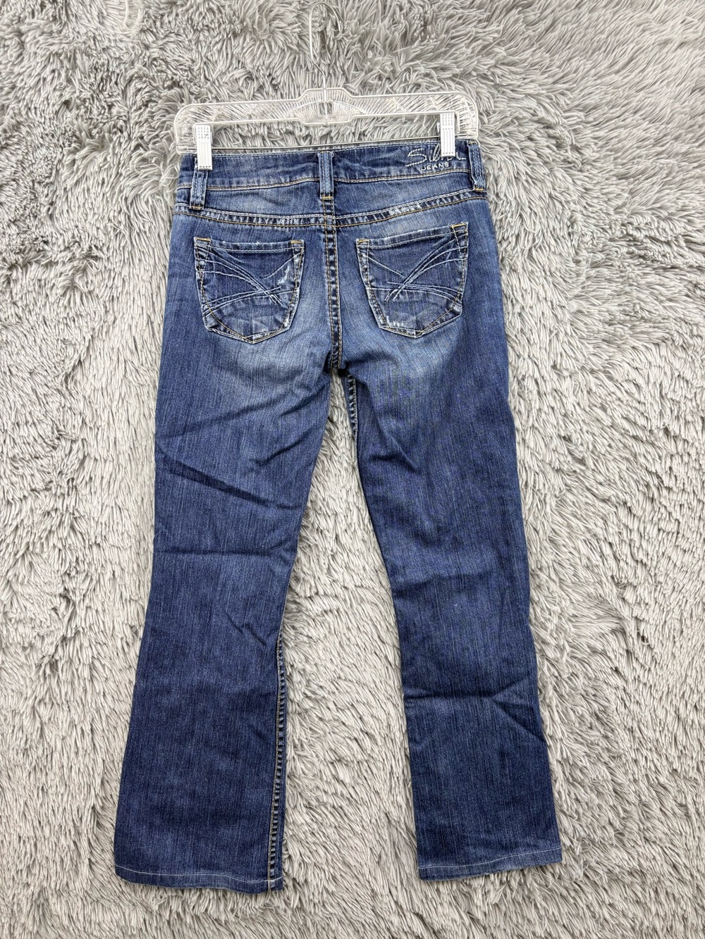 Silver Jeans Lola Womens 24 Blue Bootcut Low Rise Medium Wash Hemmed